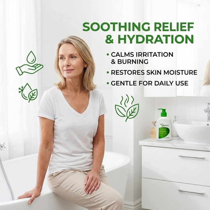 Hygienic cleansing lotion, cleanses, moisturizes, and hydrates the anorectal area
