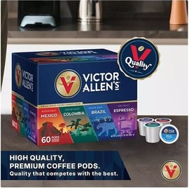 Victor Allen's Signature Medium-Dark Roast Coffee Pods, Variety Pack, 60 ct.