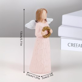 Angel Figurines, Christmas Angel, Guardian Angel Statue, Sculpted Hand-Painted Angel, for Teen Girls, Collectible Sculpture, Encouragement Gift to Show Love or Christmas Decor.