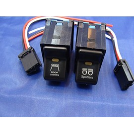 Fits The Jeep® TJ/LJ Wrangler Rocker Switch Pair- Roof Lights/Spotters Switches 1997-2006