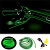Maxlaxer El Wire Green Interior Car LED Strip Lights, 10M