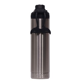 ORCA Hydra 22oz | Insulated, Stainless Steel Water Bottle with Powder Coat Finish & Silicone Grip Whale Tale Handle, Dishwasher Safe Sports Bottle — Stainless