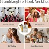 Granddaughter Book Necklace, For Granddaughter - The Most Beautiful Chapter