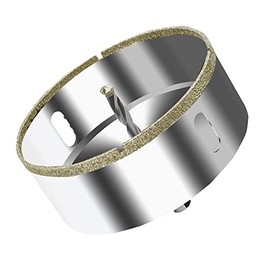 ASNOMY 4-1/8 Inch Diamond Hole Saw with Pilot Drill Bit, 4-1/8" Diamond Tip Coated Hole Saw with Guiding Drill Bit for Glass Ceramic Marble Porcelain Tile Granite Quartz