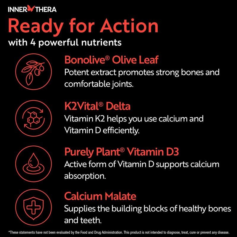 Osteo Plus 4-in-1 Comprehensive Bone Support Supplement - Calcium with