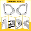 GearUp 1 Pair Front Driving Fog Light Bezel Cover for