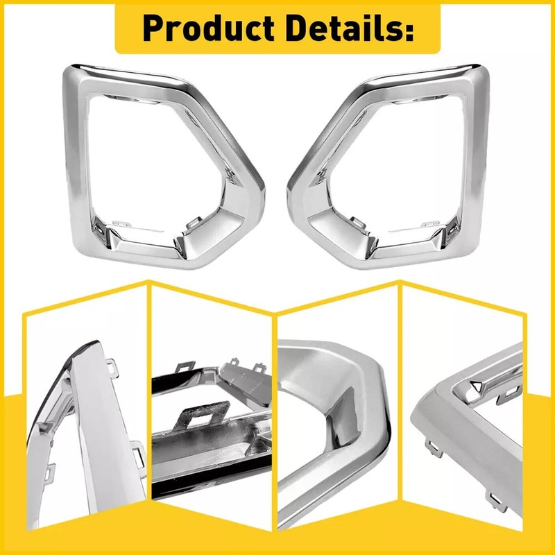 GearUp 1 Pair Front Driving Fog Light Bezel Cover for