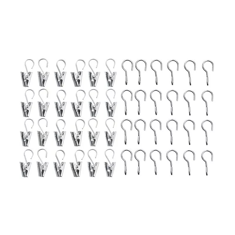 Ikea Dignitet Curtain Wire Set 600.752.95 and Riktig Clips 802.122.01