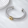 HANTNOOL Twisted Cable Bracelet for Women Fashion Wire Cuff Dupes