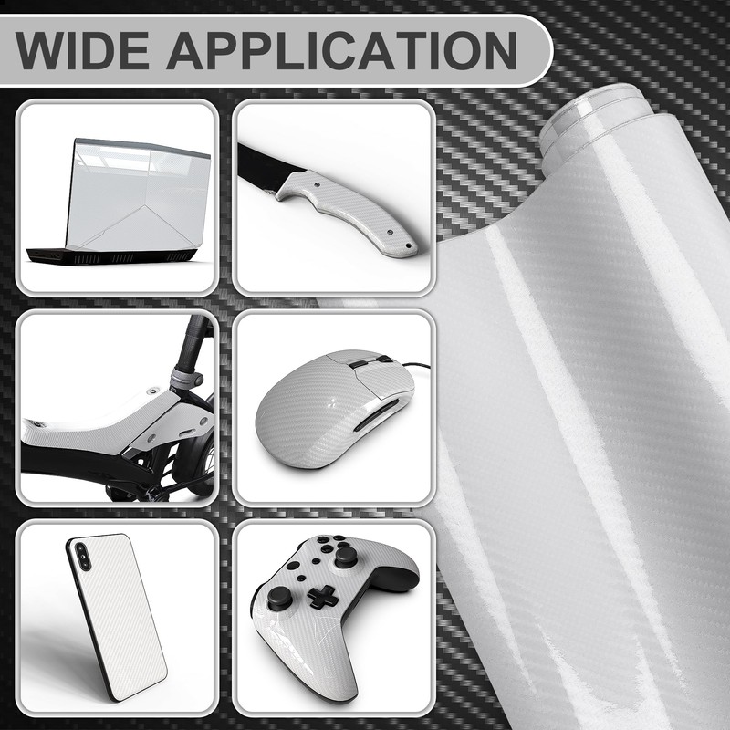 Lypumso 6D Carbon Fiber Vinyl Wrap Roll, Glossy Car Wrap