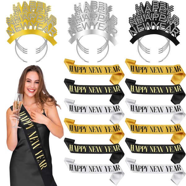 Bulyoou 24 Pcs Happy New Year Party Supplies 2025 Include