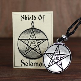 Talisman Shield of Solomon Pentacle Seal Pendant Hermetic Enochian Kabbalah Pagan Wiccan Jewelry