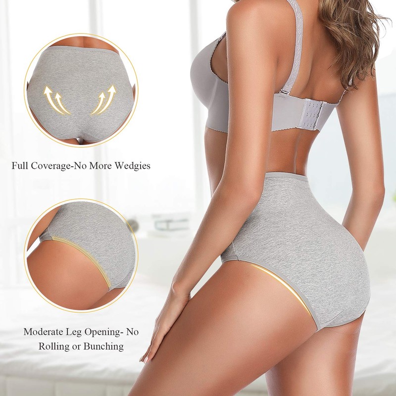 UMMISS Women's Soft Cotton Underwear Panties, Stretch Comfort Brief Underwear