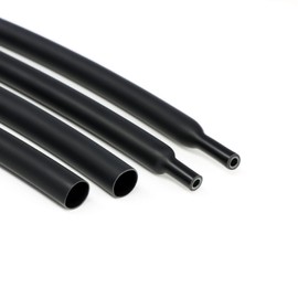 HOLED 3/16" 3:1 Heat Shrink Tubing, Dual Wall Adhesive Lined Wire Heat Shrink Tube Insulation Sealing Waterproof Oil-Proof Anti-Friction (Black, 16.4ft)