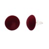 Vissen Fabric Earrings For Women Red Round Stud Earrings Pierced