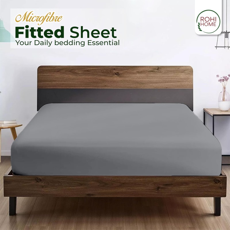 Rohi 25cm Deep Microfibre King Size Fitted Sheet – Comfy