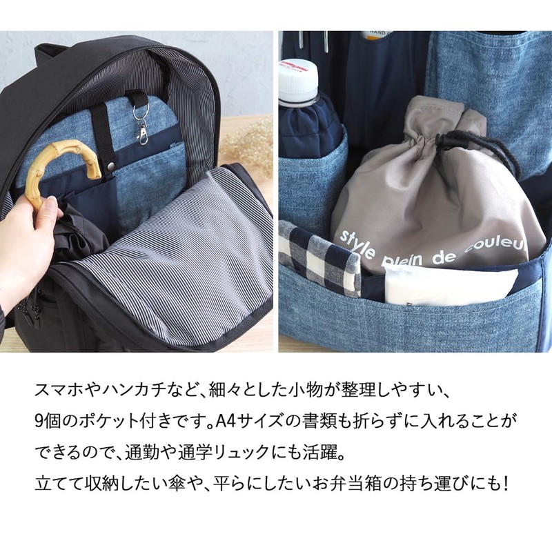 アットファースト リュック イン ポケット アズール ブルー AF7108
