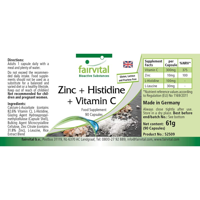 Zinc + Histidine + Vitamin C, High Dose, for 3