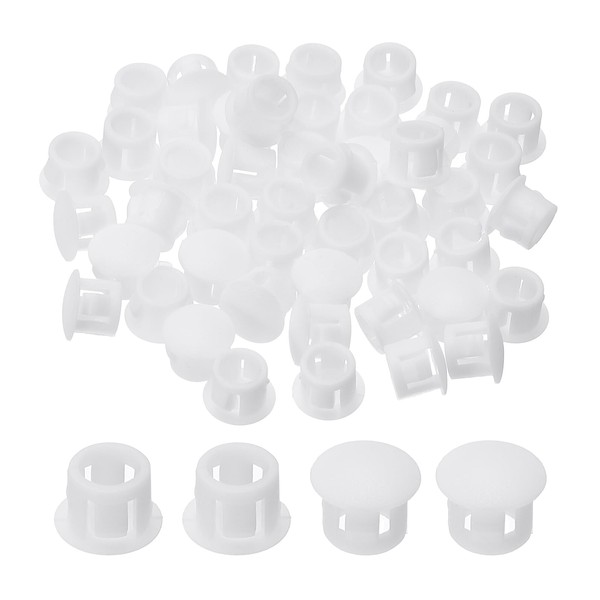 PATIKIL Plastic Hole Plugs, 48 Pcs 2/7"(8mm) Plastic Plugs Screw