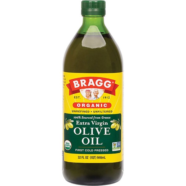 BRAGG Organic Olive Oil Extra Virgin, Unrefined & Unfiltered 946ml