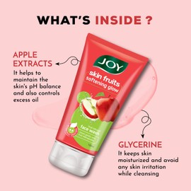 Joy Skin Fruits Softening Glow Apple (Pack of 2 X 150 ML) Face Wash (300 ml)