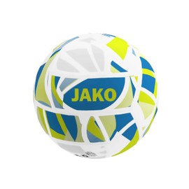 JAKO Iconic Mini Ball, White/JAKO Blue/Neon Yellow, 1