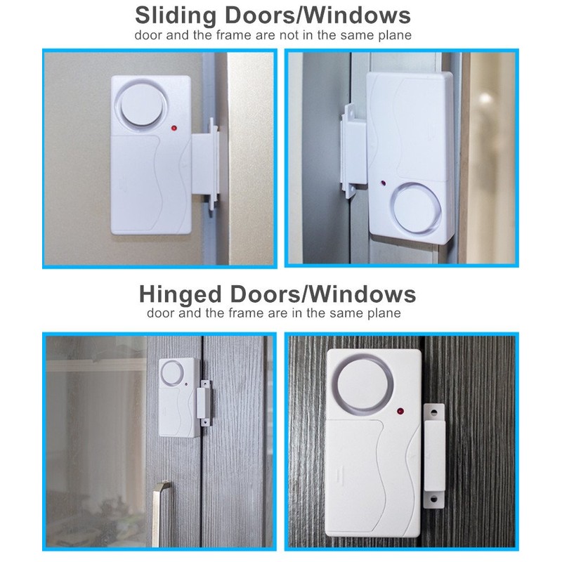 Wsdcam Wireless Door Alarm with Remote 2 Pack, Battery Included,