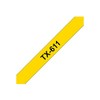 Brother TX-611 Labelling Tape Cassette, Black on Yellow, 6 mm