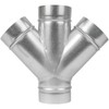4" Inch W-Shape Ducting Splitter - 45 Degree Galvanized Steel