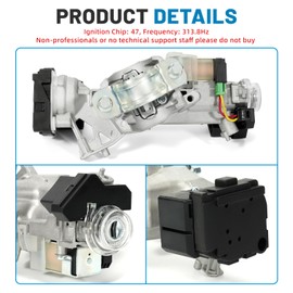 Aumzong 0635lT6PH01 Ignition Switch Lock Cylinder with 2 Remote Keys (Ignition Chip: 47,Frequency: 313.8Hz),Compatible with Honda Civic 2014 2015 Replacement# US1326 0635l-T6P-H01