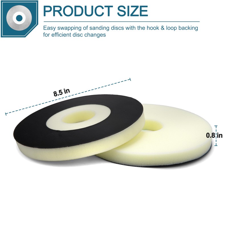 2-Pack 9" Backup Pads Works with a Variety of 9"
