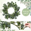 Gandeer Wedding Placemats Set of 6 Artificial Eucalyptus Leaves Place