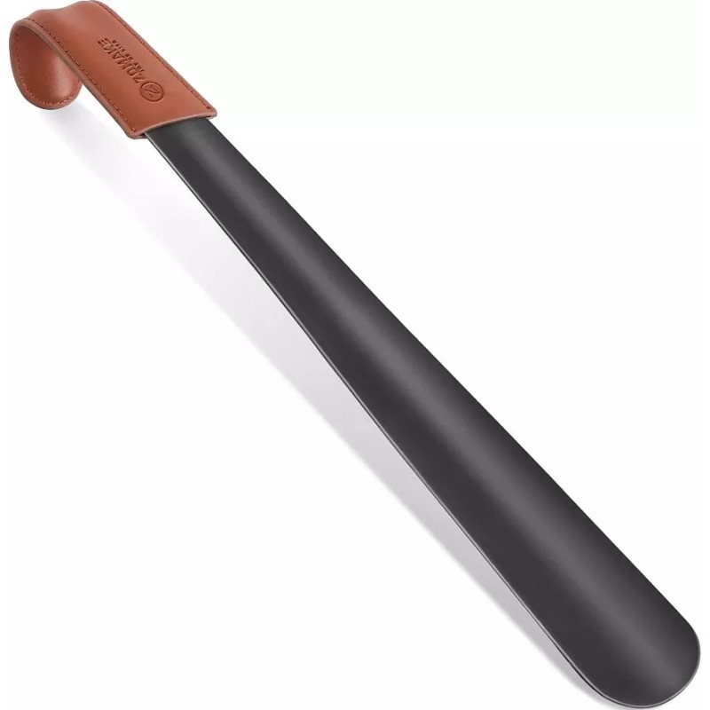 ZOMAKE Extra Long Shoe Horn Long Handle Metal Long Shoehorn