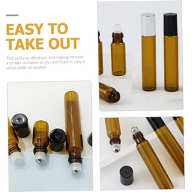 PACKOVE 20pcs Glass Roller Bottles Essential Oil Roll Containers Leak Design for Perfume and Aromatherapy Travel Friendly and Compact Storage