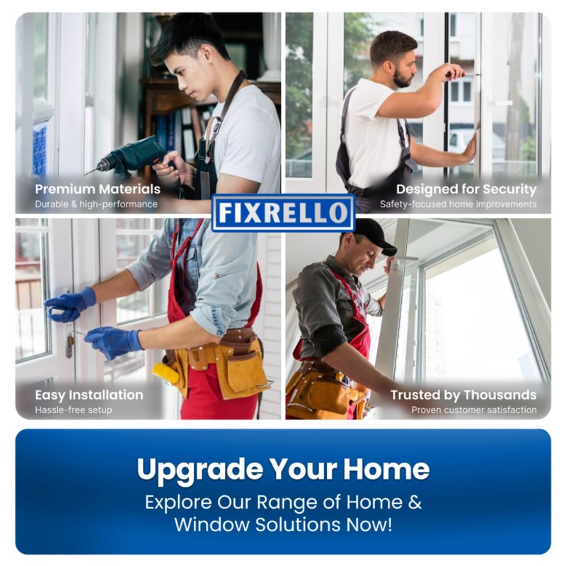 FixRello Inline Window Handle – Heavy Duty Locking Handle, 40mm