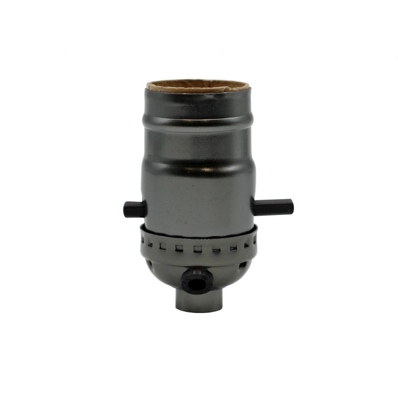 Creative Hobbies Metallic Grey Medium Base Sockets with Push Thru
