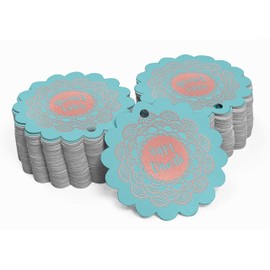 Inkdotpot Pack Of 50 Real Rose Gold Foil Paper Tags Happy Diwali Favor Hang Tags