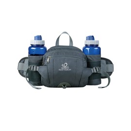 WATERFLY Waist Bag Fanny Pack with Water Bottle Holder Hiking Waist Pack for Men Women Traveling Walking Camping Waist Pouch