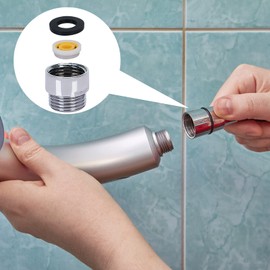 YOLOUP Set of 9 Shower Flow Limiters 4L/5L/6L/7L/8L/10L/12L Shower Water Saving Suitable for Shower Head Power Reduction Limiter with 1/2 Thread Diameter for Kitchen Bathroom