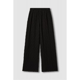 JAJU [JAJU] Women's Crinkle Wide Pants_Black