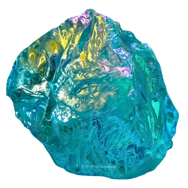 Amazing Gemstone 2 Pieces Aqua Aura Quartz Raw Crystals, Natural