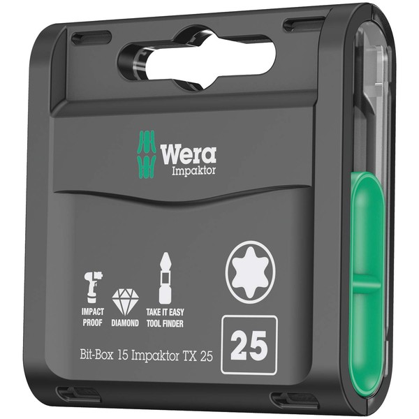 Wera 05057775001 Impaktor TX25 Tri Torsion Impact Anti Cam-Out Torx