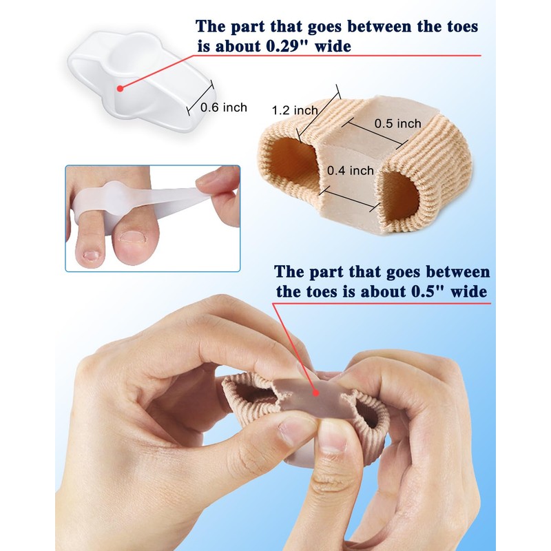 Bunion Toe Separators Gel Bunion Corrector Soft Big Toe Spacers