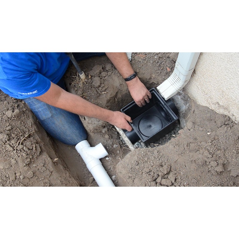 NDS 900BKITRTL1PK Square Kit with 2-Opening Catch Basin, 2 Adapters,