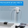 RENDIN Multicontacto,Enchufe de Carga de Tres Lados,Regleta Multicontacto Multifuncional,con USB