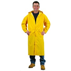 Galeton 7970-XXL-OR Repel Rainwear PVC Raincoat, 0.35 mm, 48" Long, XX-Large, Orange