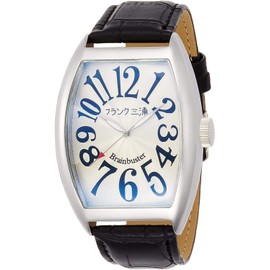 Frank Miura FM06K-W Men's Watch No. 6, Magnum, Leather Strap, White, black (black 19-3911tcx), watch