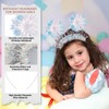 KICOSY Birthday Headbands for Girls Party Headband Sliver Pom Pom