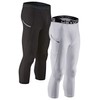 DEVOPS 2 Pack Men's 3/4 Compression Pants Athletic Leggings with