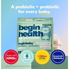 Begin Health Prebióticos Y Probióticos Beginbaby Para Bebés De 0 A 12 Meses Fórmula Para Bebés Con Prebióticos Y Probióticos En Polvo Con 2'-Fl Hmo'S Y B. Infantis Para Una Digestión Óptima Paquet